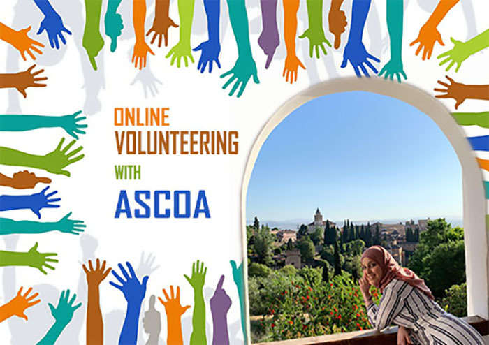 Our online UN Volunteer Hind Dihan explains how she started her role with ASCOA