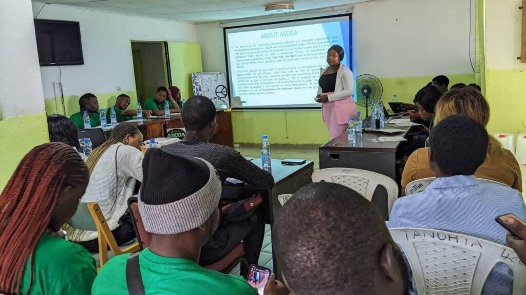 A presenter leading a peace education discussion