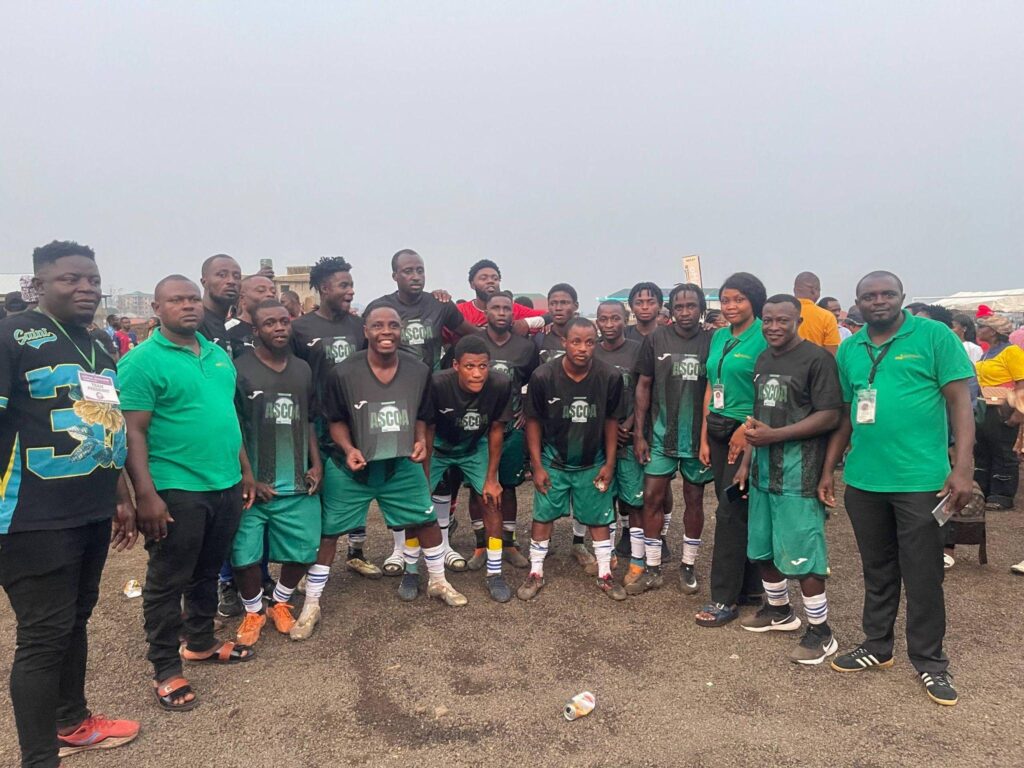 Football participants and ASCOA representatives together